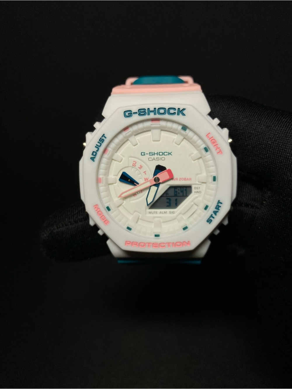 Custom G Shock Pink and Blue Ga 2100 Model